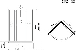 Niagara Душевая кабина Classic NG-2507-14BKT – фотография-15